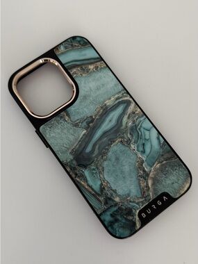Burga Teal Agate Pattern Phone Case - Teal